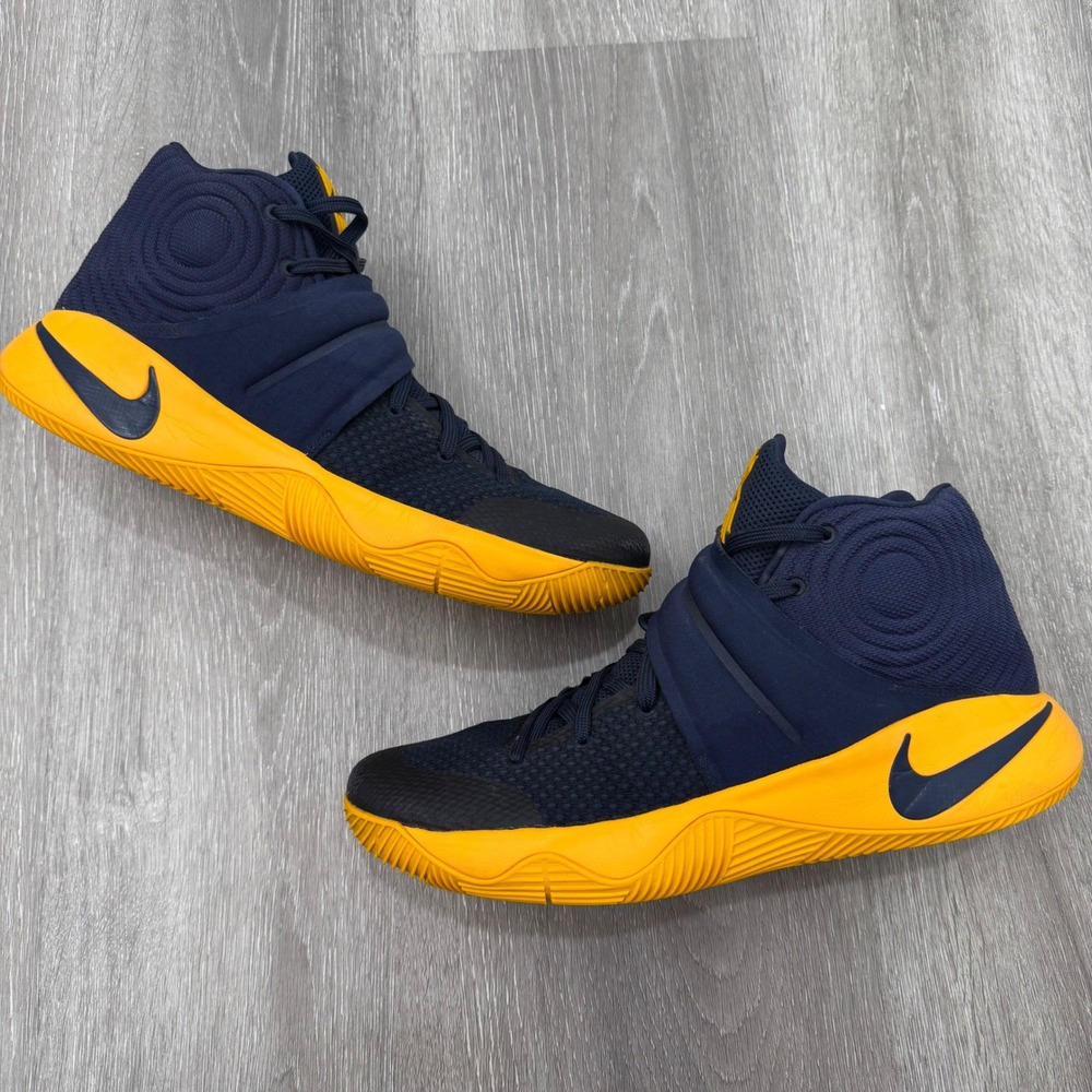 Nike Kyrie 2 Cavs PE Navy Yellow Gold Size 12 Kyrie Irving Cavs Basketball Shoes
